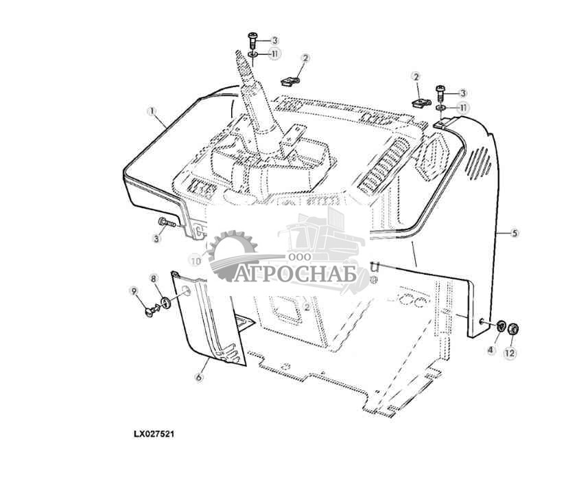 ПРИБОРНАЯ ПАНЕЛЬКОЖУХ, НИЖНИЙ 